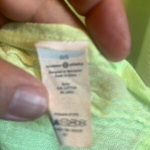 Lululemon  cotton gauze neon green ombre white scarf